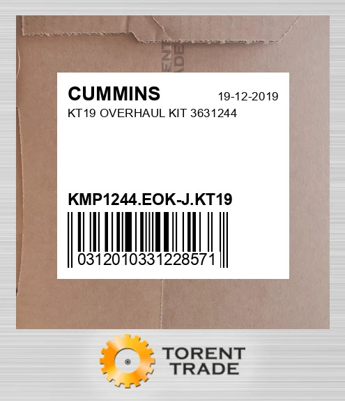 KMP1244.EOK-J.KT19 KT19 Капітальний ремонтний комплект 3631244 CUMMINS NEW AFTERMARKET