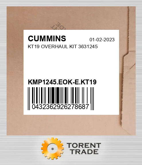 KMP1245.EOK-E.KT19 KT19 Капітальний ремонтний комплект 3631245 CUMMINS NEW AFTERMARKET