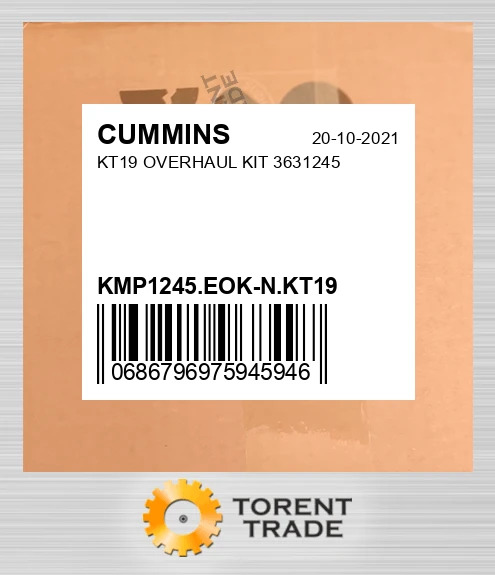 KMP1245.EOK-N.KT19 KT19 Капітальний ремонтний комплект 3631245 CUMMINS NEW AFTERMARKET