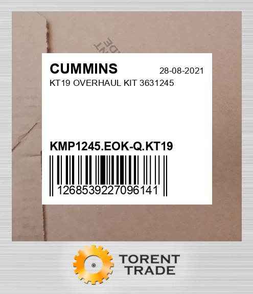 KMP1245.EOK-Q.KT19 KT19 Капітальний ремонтний комплект 3631245 CUMMINS NEW AFTERMARKET
