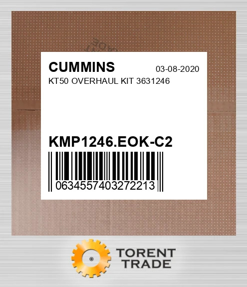 KMP1246.EOK-C2 KT50 Капітальний ремонтний комплект 3631246 CUMMINS NEW AFTERMARKET