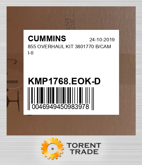 KMP1768.EOK-D 855 Капітальний ремонтний комплект 3801770 B/CAM I-II CUMMINS NEW AFTERMARKET