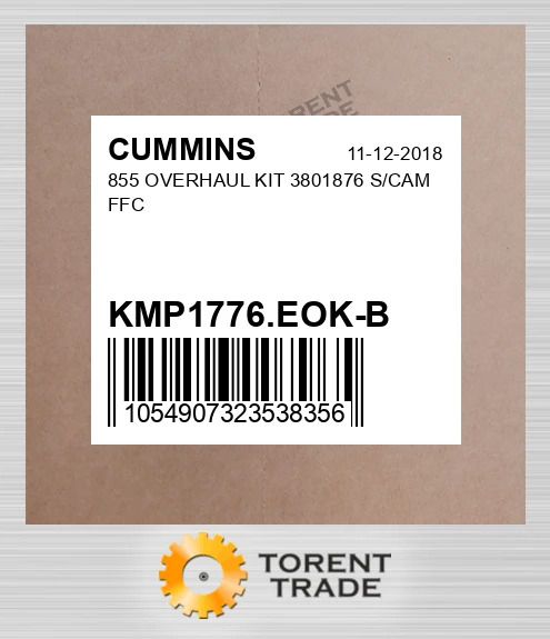 KMP1776.EOK-B 855 Капітальний ремонтний комплект 3801876 S/CAM FFC CUMMINS NEW AFTERMARKET