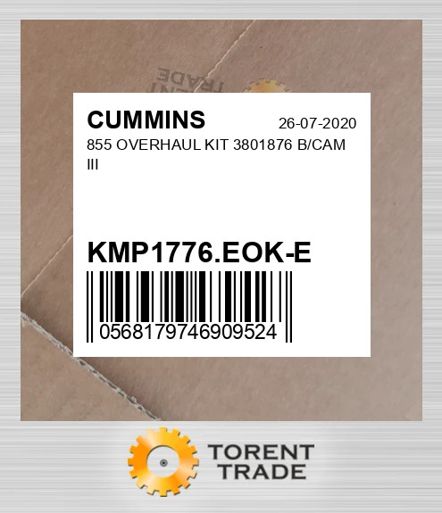 KMP1776.EOK-E 855 Капітальний ремонтний комплект 3801876 B/CAM III CUMMINS NEW AFTERMARKET