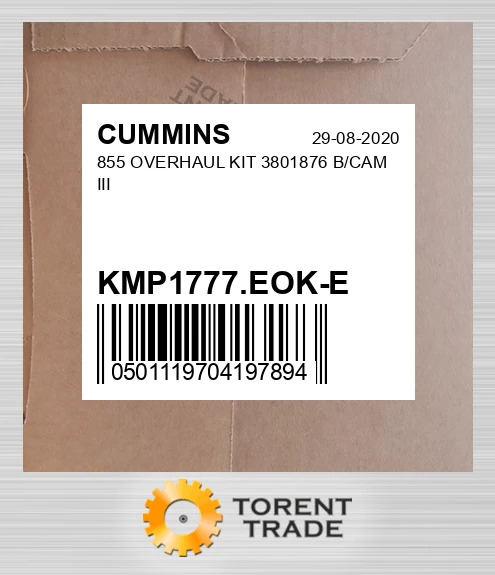 KMP1777.EOK-E 855 Капітальний ремонтний комплект 3801876 B/CAM III CUMMINS NEW AFTERMARKET