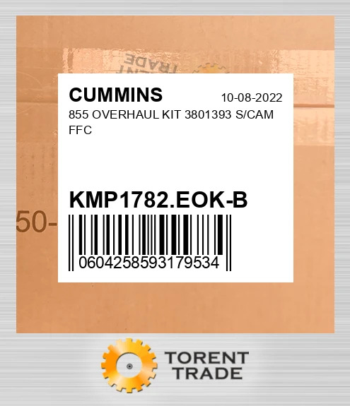 KMP1782.EOK-B 855 Капітальний ремонтний комплект 3801393 S/CAM FFC CUMMINS NEW AFTERMARKET