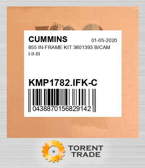 KMP1782.IFK-C 855 Комплект внутрішньорамного ремонту 3801393 B/CAM I-II-III CUMMINS NEW AFTERMARKET