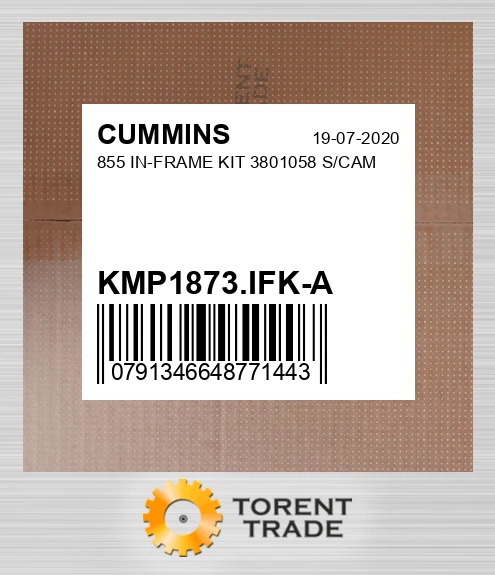 KMP1873.IFK-A 855 Комплект внутрішньорамного ремонту 3801058 S/CAM CUMMINS NEW AFTERMARKET