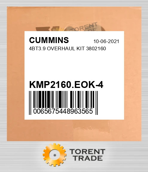 KMP2160.EOK-4 4BT3.9 Капітальний ремонтний комплект 3802160 CUMMINS NEW AFTERMARKET