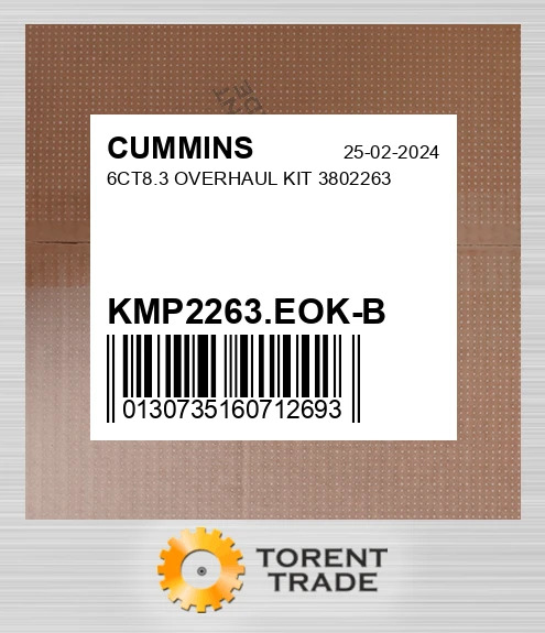 KMP2263.EOK-B 6CT8.3 Капітальний ремонтний комплект 3802263 CUMMINS NEW AFTERMARKET