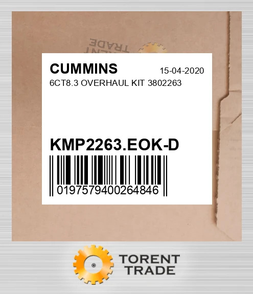 KMP2263.EOK-D 6CT8.3 Капітальний ремонтний комплект 3802263 CUMMINS NEW AFTERMARKET