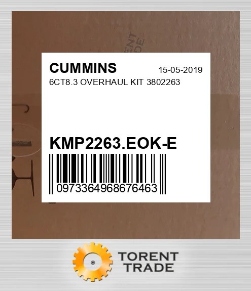 KMP2263.EOK-E 6CT8.3 Капітальний ремонтний комплект 3802263 CUMMINS NEW AFTERMARKET
