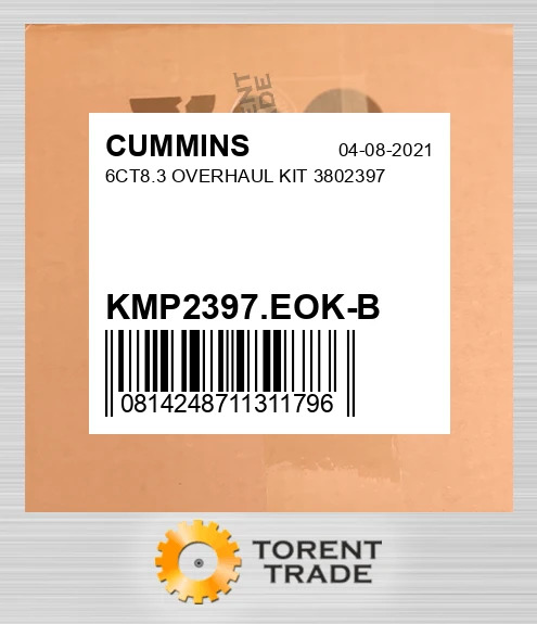 KMP2397.EOK-B 6CT8.3 Капітальний ремонтний комплект 3802397 CUMMINS NEW AFTERMARKET