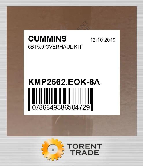KMP2562.EOK-6A 6BT5.9 Капітальний ремонтний комплект CUMMINS NEW AFTERMARKET