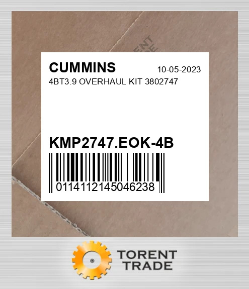 KMP2747.EOK-4B 4BT3.9 Капітальний ремонтний комплект 3802747 CUMMINS NEW AFTERMARKET