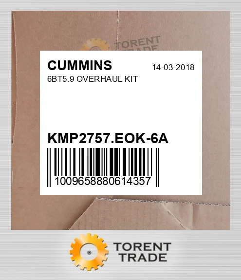 KMP2757.EOK-6A 6BT5.9 Капітальний ремонтний комплект CUMMINS NEW AFTERMARKET