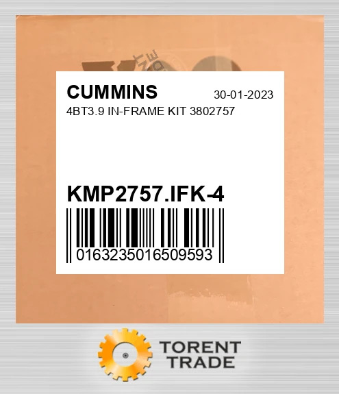 KMP2757.IFK-4 4BT3.9 Комплект внутрішньорамного ремонту 3802757 CUMMINS NEW AFTERMARKET