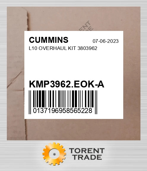 KMP3962.EOK-A L10 Капітальний ремонтний комплект 3803962 CUMMINS NEW AFTERMARKET