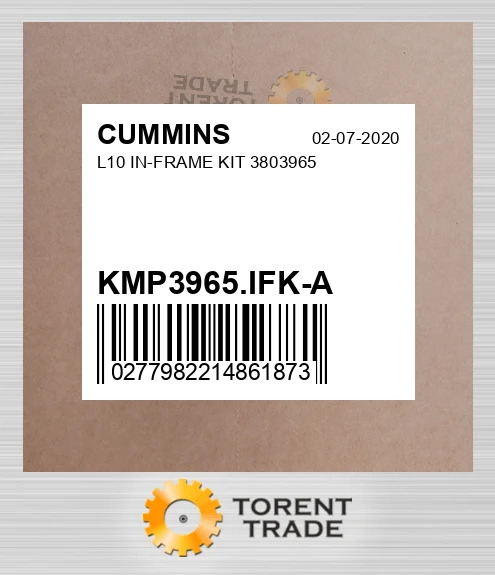 KMP3965.IFK-A L10 Комплект внутрішньорамного ремонту 3803965 CUMMINS NEW AFTERMARKET