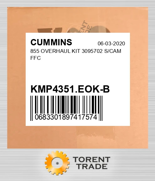 KMP4351.EOK-B 855 Капітальний ремонтний комплект 3095702 S/CAM FFC CUMMINS NEW AFTERMARKET