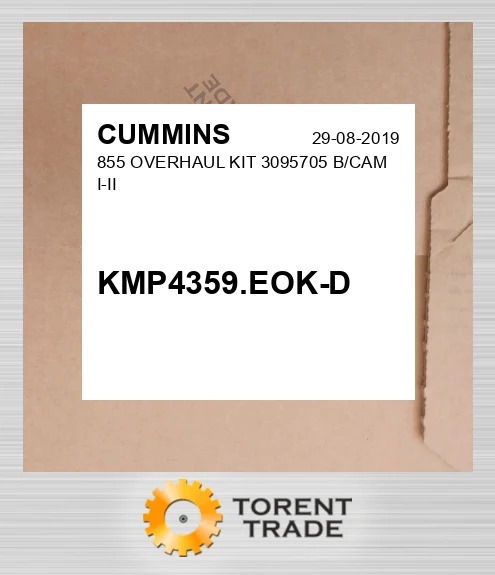 KMP4359.EOK-D 855 Капітальний ремонтний комплект 3095705 B/CAM I-II CUMMINS NEW AFTERMARKET