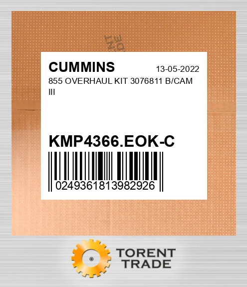 KMP4366.EOK-C 855 Капітальний ремонтний комплект 3076811 B/CAM III CUMMINS NEW AFTERMARKET