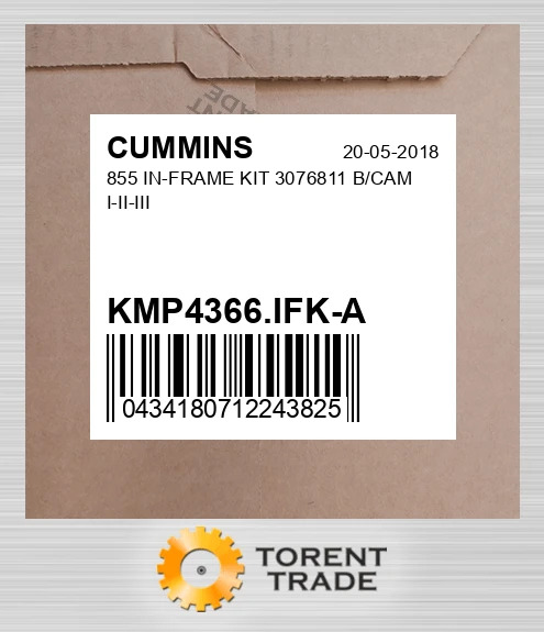 KMP4366.IFK-A 855 Комплект внутрішньорамного ремонту 3076811 B/CAM I-II-III CUMMINS NEW AFTERMARKET