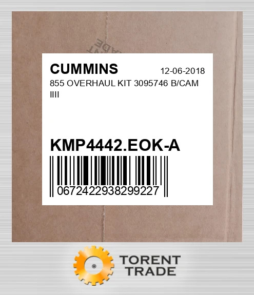 KMP4442.EOK-A 855 Капітальний ремонтний комплект 3095746 B/CAM IIII CUMMINS NEW AFTERMARKET