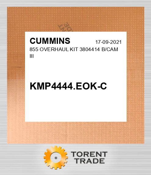 KMP4444.EOK-C 855 Капітальний ремонтний комплект 3804414 B/CAM III CUMMINS NEW AFTERMARKET