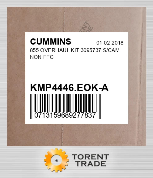 KMP4446.EOK-A 855 Капітальний ремонтний комплект 3095737 S/CAM NON FFC CUMMINS NEW AFTERMARKET