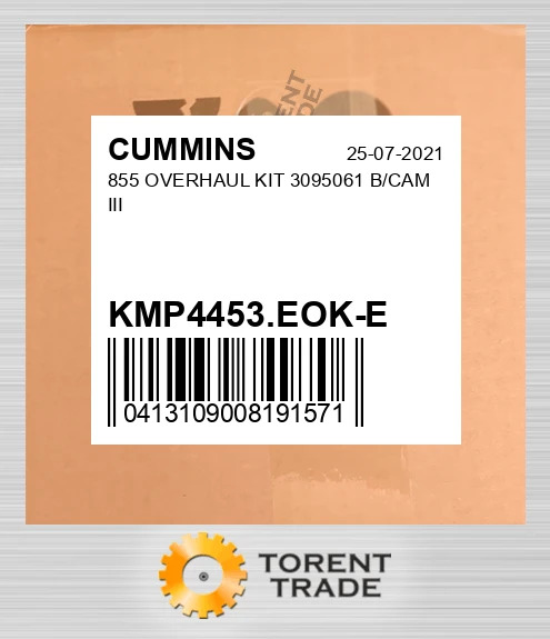 KMP4453.EOK-E 855 Капітальний ремонтний комплект 3095061 B/CAM III CUMMINS NEW AFTERMARKET