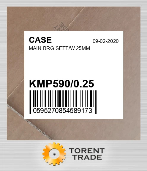 KMP590/0.25 Корінний BRG SETT/W.25MM CASE NEW AFTERMARKET