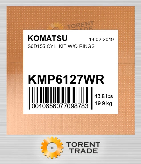 kmp6127wr S6D155 циліндр. комплект W/O RINGS KOMATSU NEW AFTERMARKET