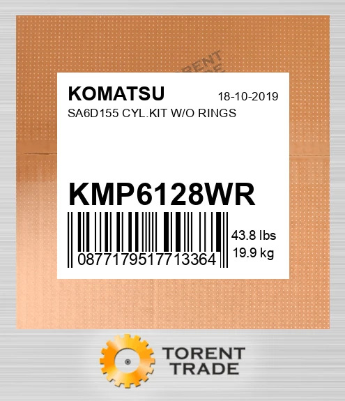 kmp6128wr SA6D155 циліндр.комплект W/O RINGS KOMATSU NEW AFTERMARKET