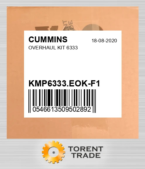KMP6333.EOK-F1 Капітальний ремонтний комплект 6333 CUMMINS NEW AFTERMARKET