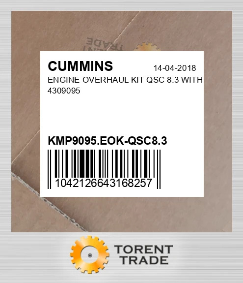 KMP9095.EOK-QSC8.3 Капітальний ремонтний комплект двигуна QSC 8.3 з 4309095 CUMMINS NEW AFTERMARKET