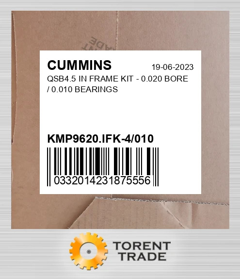 KMP9620.IFK-4/010 QSB4.5 Комплект внутрішньорамного ремонту - 0.020 BORE / 0.010 BEARINGS CUMMINS NEW AFTERMARKET