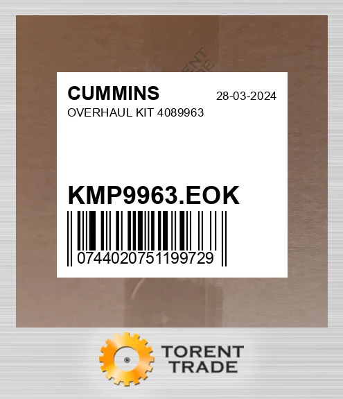 KMP9963.EOK Капітальний ремонтний комплект 4089963 CUMMINS NEW AFTERMARKET