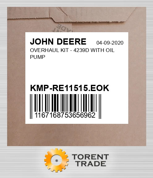 KMP-RE11515.EOK Капітальний ремонтний комплект - 4239D з Масляний насос JOHN DEERE NEW AFTERMARKET