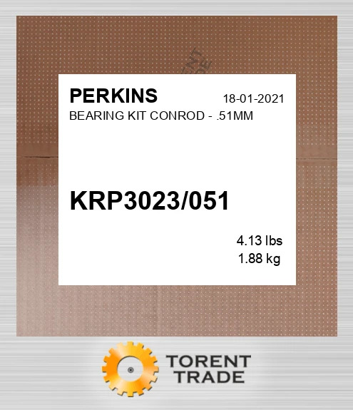 krp3023051 Підшипник комплект, Шатун - .51MM PERKINS NEW AFTERMARKET