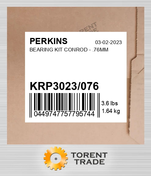 krp3023076 Комплект шатунних підшипників - 0.76 мм PERKINS NEW AFTERMARKET