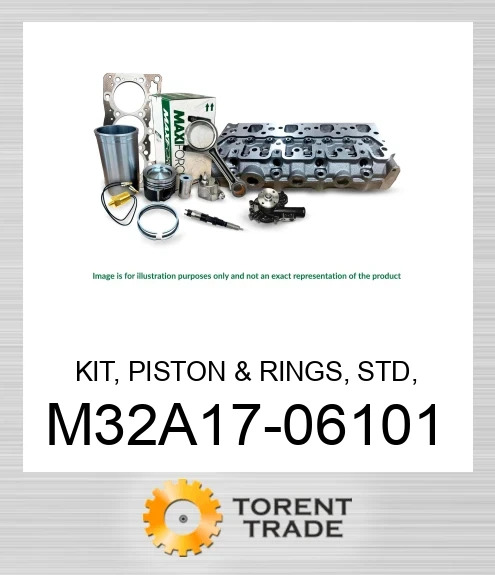 M32A17-06101 Комплект, поршень та кільця, стандартний, турбонаддув, пряме впорскування  MAXIFORCE