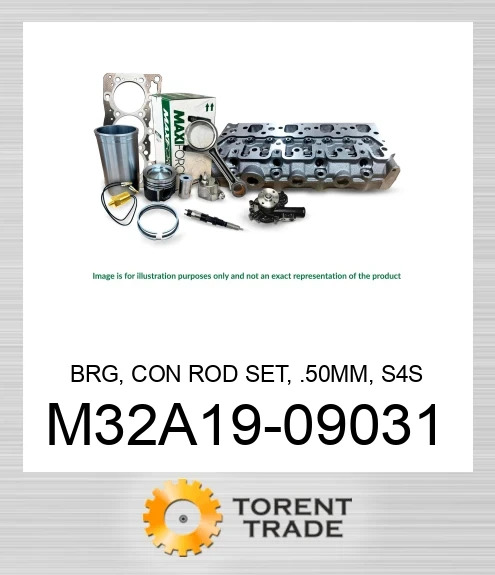 M32A19-09031 Комплект шатунних підшипників, 0.50 мм, S4S  MAXIFORCE