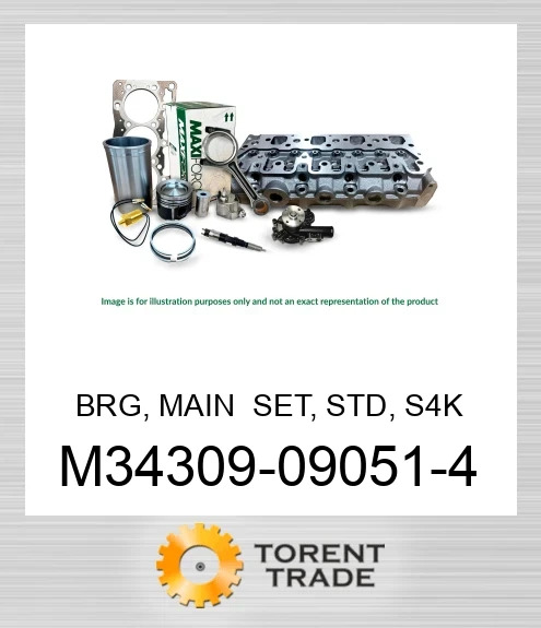 M34309-09051-4 Комплект головних підшипників, стандартний, S4K MAXIFORCE