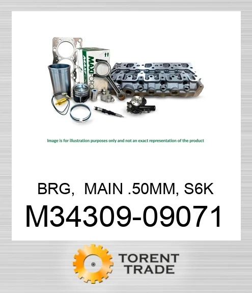 M34309-09071 Підшипник, головний 0.50 мм, S6K  MAXIFORCE