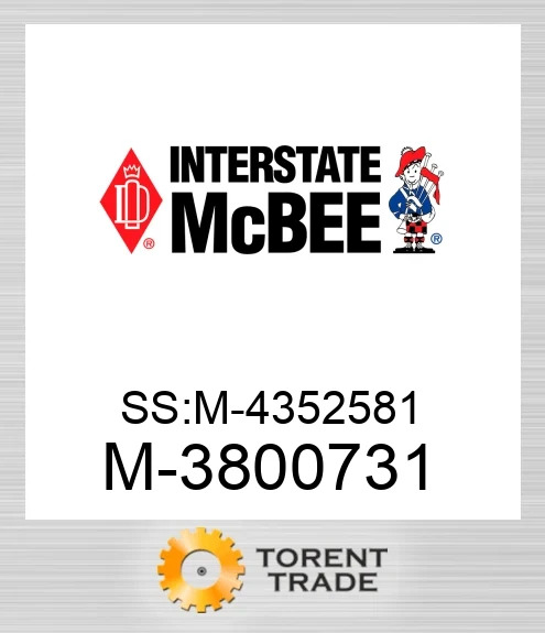 3800731 SS:M-4352581 NEW AFTERMARKET INTERSTATE MCBEE