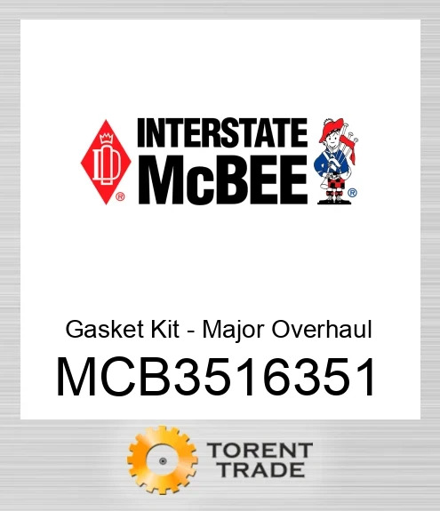 MCB3516351 Комплект прокладок – капітального ремонту NEW AFTERMARKET INTERSTATE MCBEE