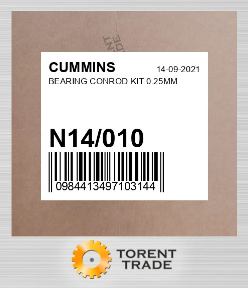 N14/010 Підшипник Шатун комплект 0.010 CUMMINS NEW AFTERMARKET