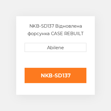 NKB-SD137 Відновлена форсунка CASE REBUILT