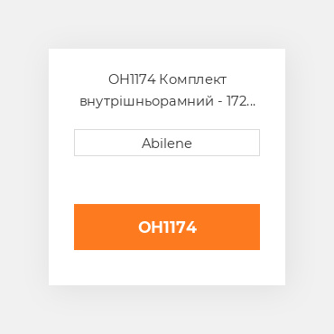 OH1174 Комплект внутрішньорамний - 172 двигун - дизель FORD NEW HOLLAND NEW AFTERMARKET